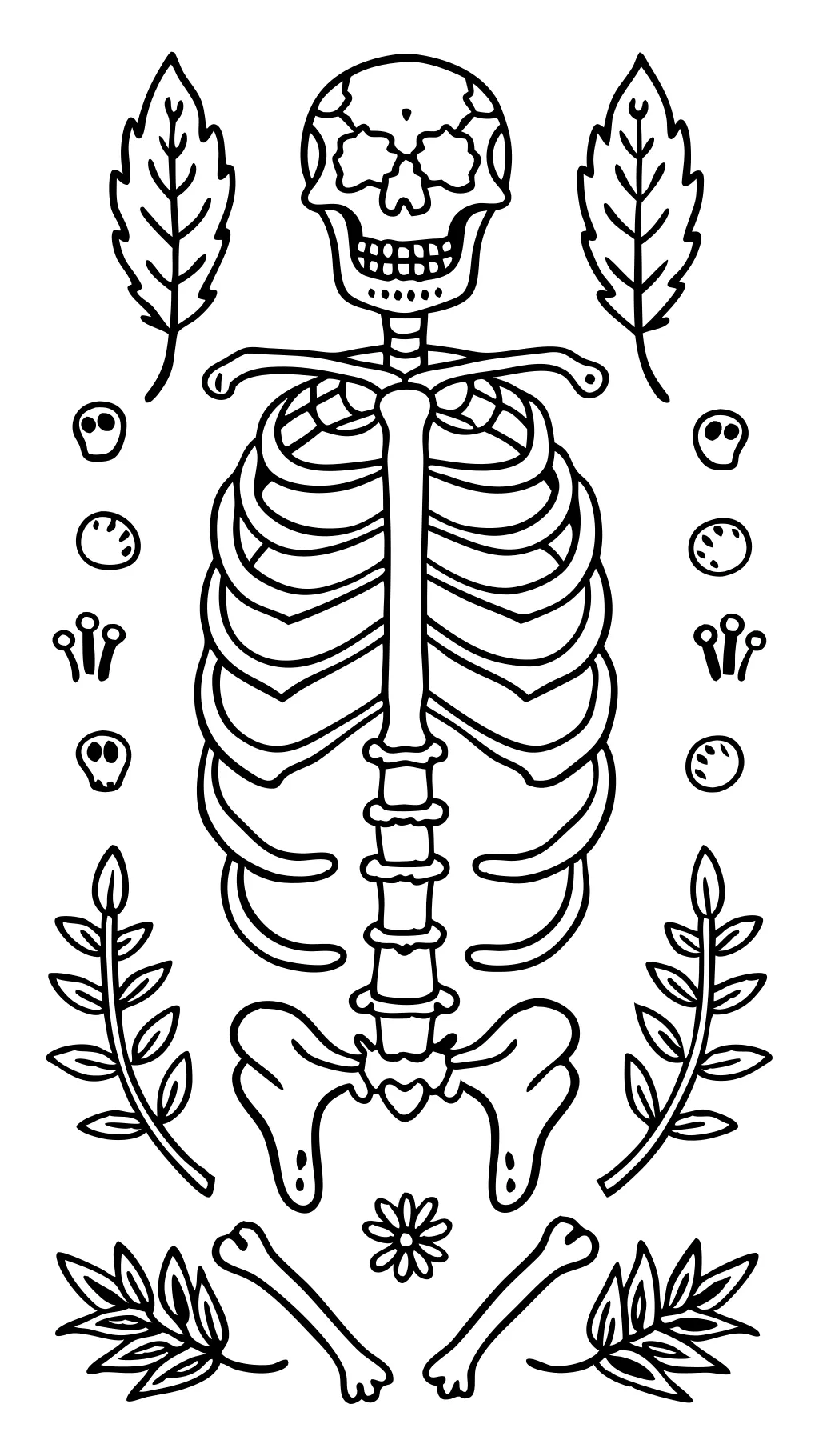 coloriage des os secs